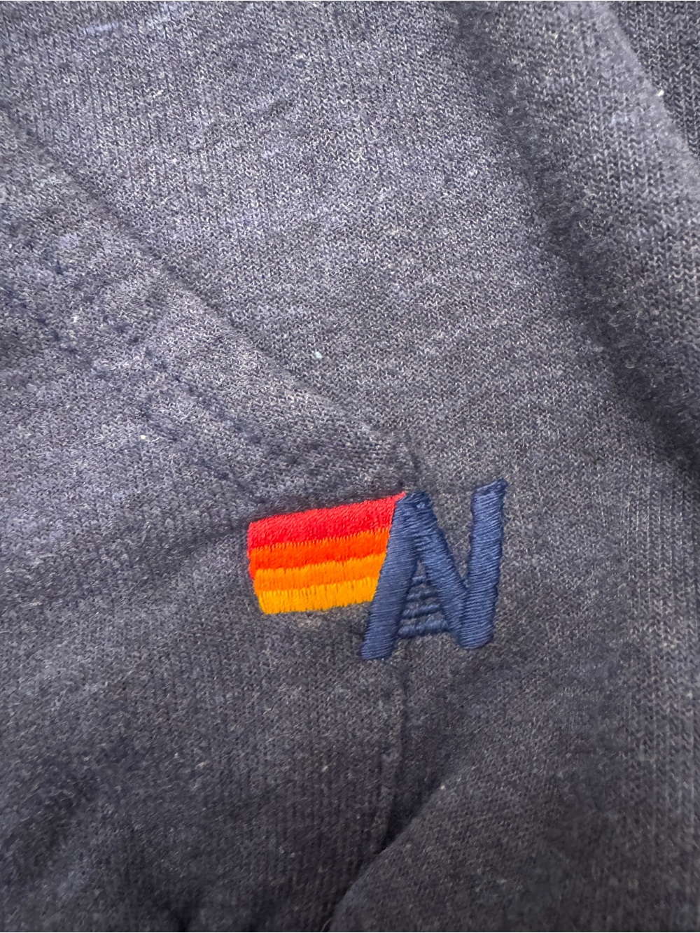 Aviator Nation Navy Hoodie with Rainbow Logo - Picture 3 of 4